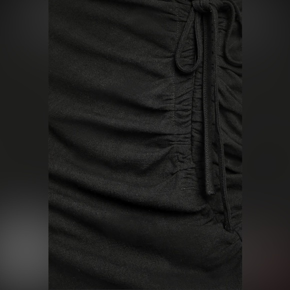 Lulus Call It A Drawstring Black Backless Ruched Two-piece Midi Dress - Size S - Picture 4 of 4